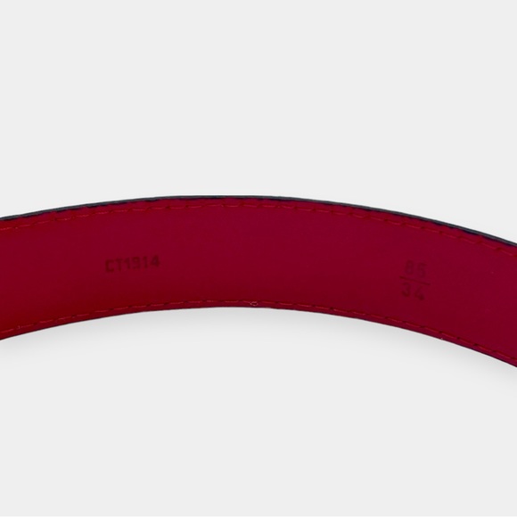 Authentic Louis Vuitton Epi Leather Ceinture 85 Gold Buckle Belt - Picture 9 of 9